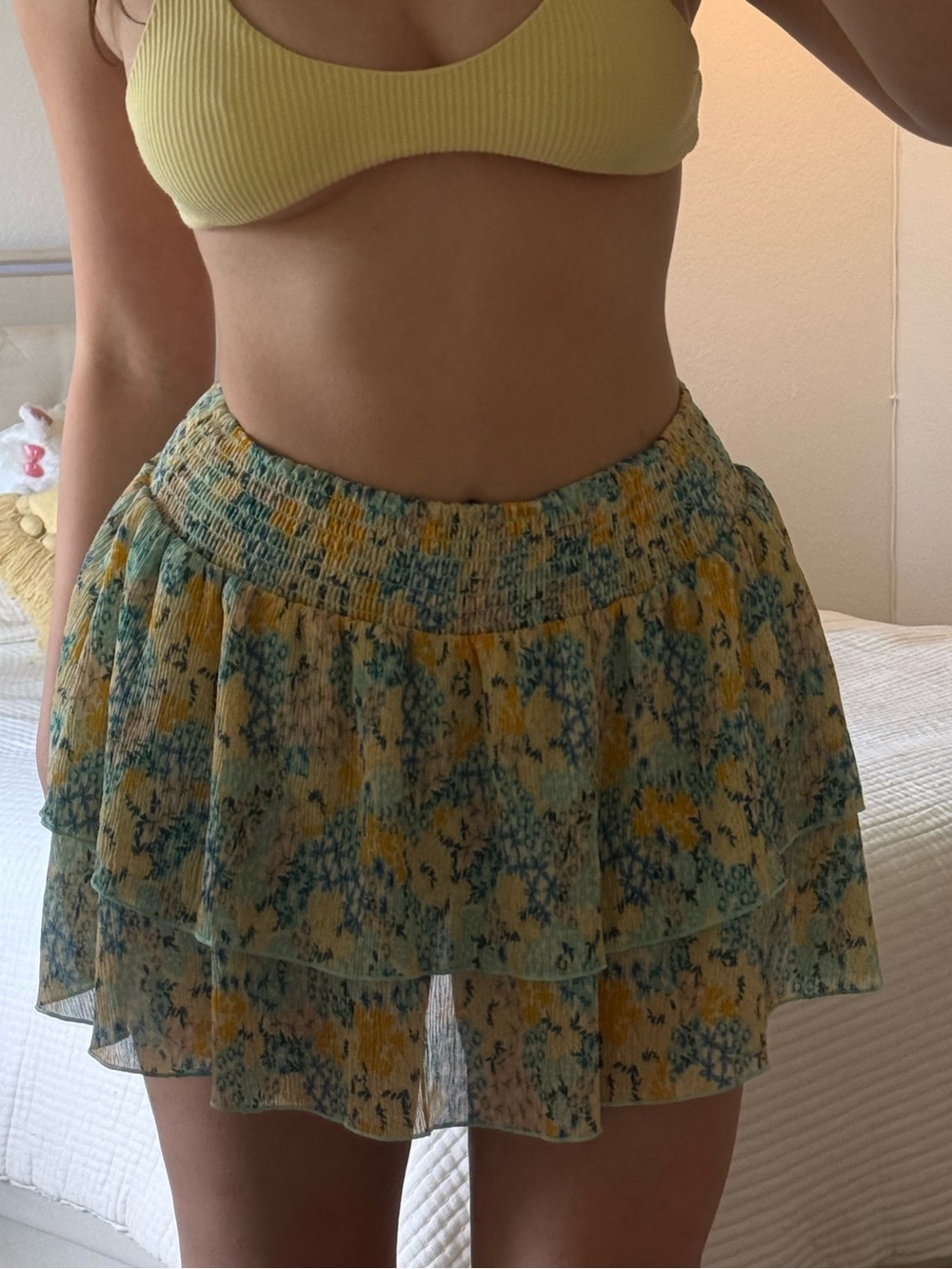 NWOT Forever 21 Floral Mini Skirt with attached shorts